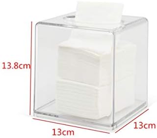 Caixa de lenço quadrado de quintal 2pcs acrílico quadrado de dispensador de tecidos faciais da caixa de papel de tampa do guardanapo de guardana