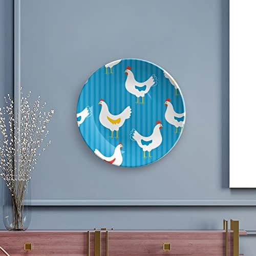 Placa decorativa engraçada de chickencheramic com stand os ossos da china em casa Plate para a cozinha da sala de estar em casa