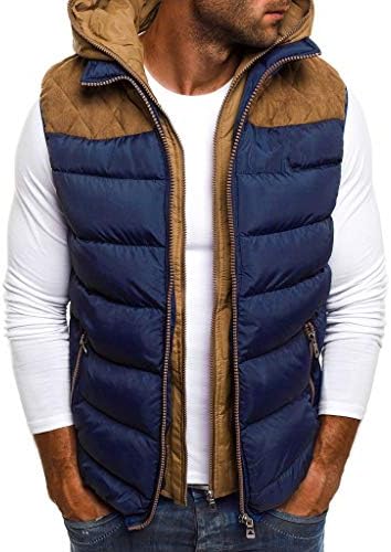 Colete leve masculino masculino de uofoco, jaqueta quente e sem mangas de grandes dimensões para viagens de caminhadas de esportes de inverno