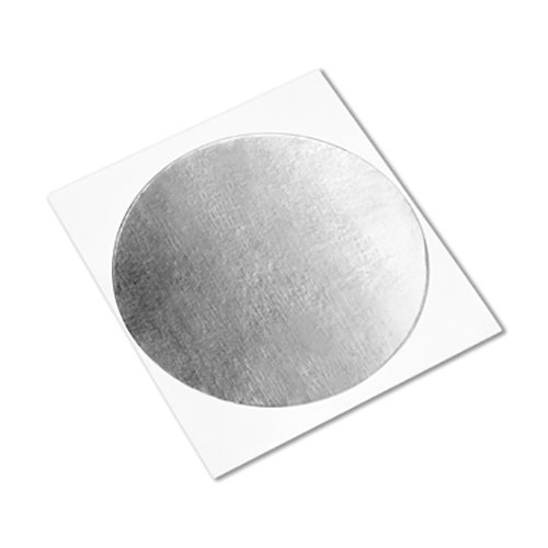 3m 1170 fita de papel alumínio prateado com adesivo acrílico condutor, círculos de 1,5 de diâmetro