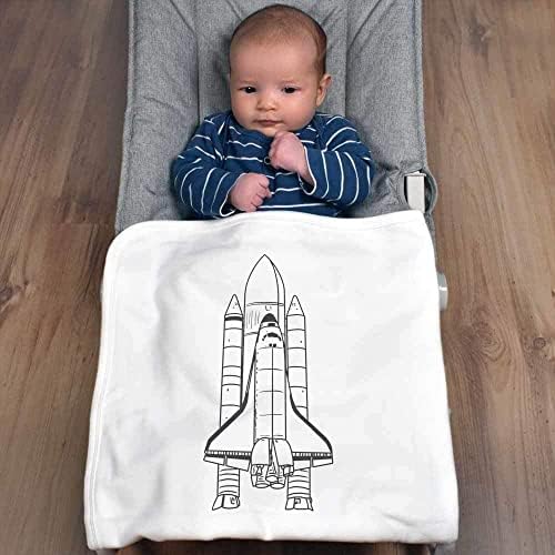 Azeeda 'Space Shuttle' Cotton Baby Blain/Shawl