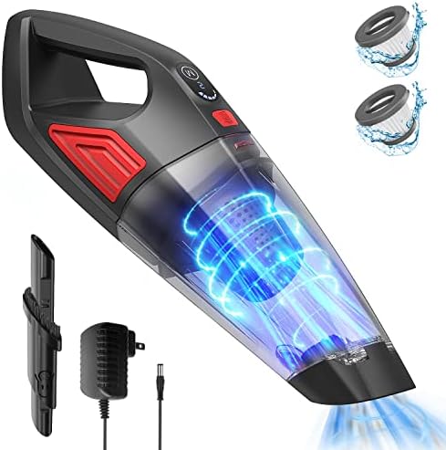 BSRCO Handheld A vácuo sem fio Vacuum 9000Pa & 500ml Caixa de poeira ， A vácuo sem fio, sem fio de carro, pó de pó de carro, leve