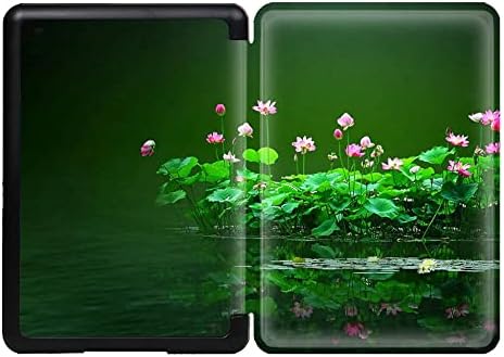 Caso para a capa de 6 All -New Kindle, Slim Fit Stand com Sono/Wake Auto para Kindle 2022 6 polegadas - Lot de lago verde e tranquilo
