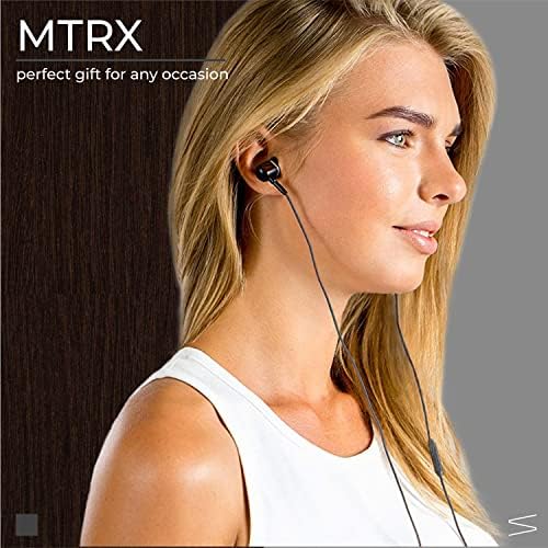 MTRX sinfonizado Premium Premium Wood genuíno-e-bois-Ilegadores de ruído fones de ouvido com cabo de microfone e nylon