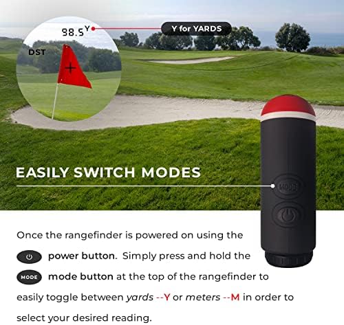 My Golfing Store Eagle Elepy Elite Golf Rangefinder com inclinação, dispositivo de medição de distância com faixa magnética, faixa de 1000 jardas, ampliação de 6x, acessórios de golfe para golfe