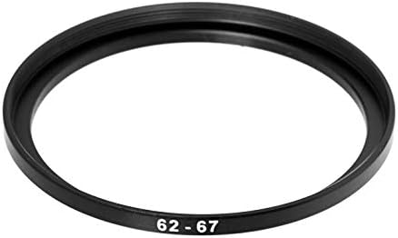 Adaptador de anel de intensificação de 62-67 mm, anel de filtro de 62 a 67 mm, anel de filtro, 62 mm de 67 mm de anel feminino para cima para lente de câmera DSLR e filtros infravermelhos de ND UV CPL