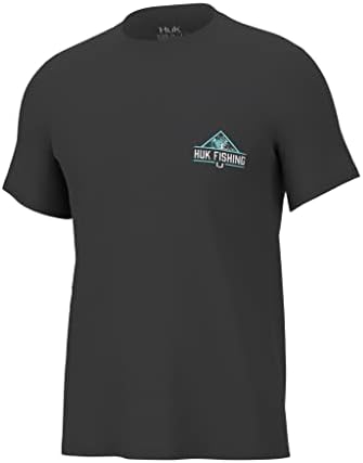 Camiseta de desempenho de manga curta de huk masculina, camiseta de pesca