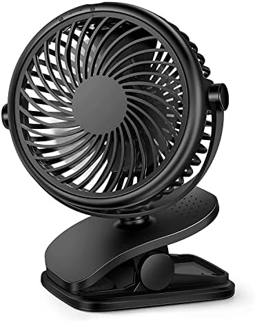 Xiaojialin Desk Fan Clip no ventilador para PRAM USB Small Mini Stroller Fan Recarregável Table portátil Fãs de bateria operada por 360 ° Fãs de desktop pessoal para crianças do escritório da cama