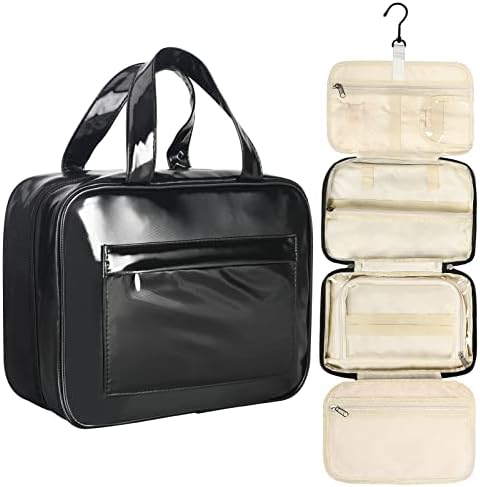 Bolsa de higiene pessoal pendurada para mulheres, bolsa de maquiagem de viagem, grandes sacos de cosméticos portáteis, organizador