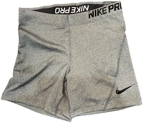 Nike Women's 5 Pro Tight Fit Compression Training Shorts Black Heather/Gray