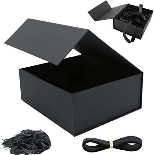 Caixa de presente ZQXIZM com tampa, proposta de retângulo Caixa de dama de honra, caixas de presente dobráveis ​​com fita de fita de tampa magnética