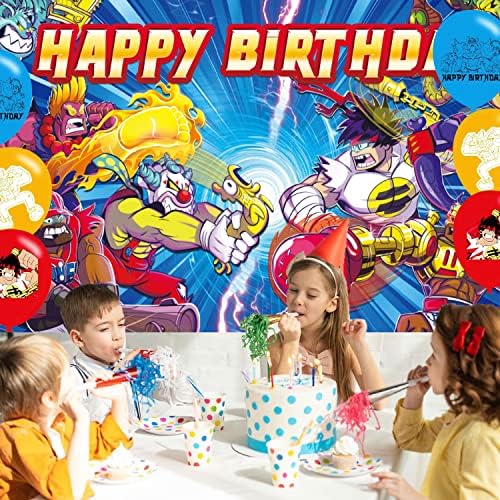 Akedo Ultimate Birthday Banner Banner para o Arcade Warriors Birthday Party Supplies Cartoon Akedo Ultimate Photond Background