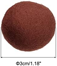 Patikil Wool Felt Balls Beads Wool Felting Pom 3cm 30mm cinza para artesanato doméstico Handcrafts Projeto Diy Pack de 5