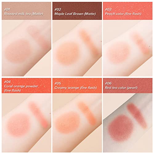 Paleta de blush fofa pata de gato rubor em pó de cor natural de cor natural duradouro e respirável Feel bochecha Blusher