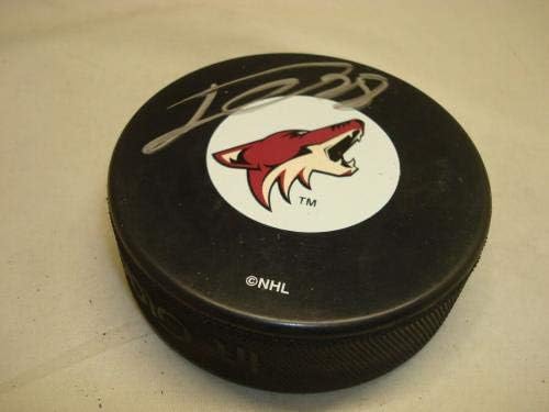 Lauri Korpikoski assinou o Arizona Coyotes Hockey Puck autografado 1a - Pucks autografados da NHL