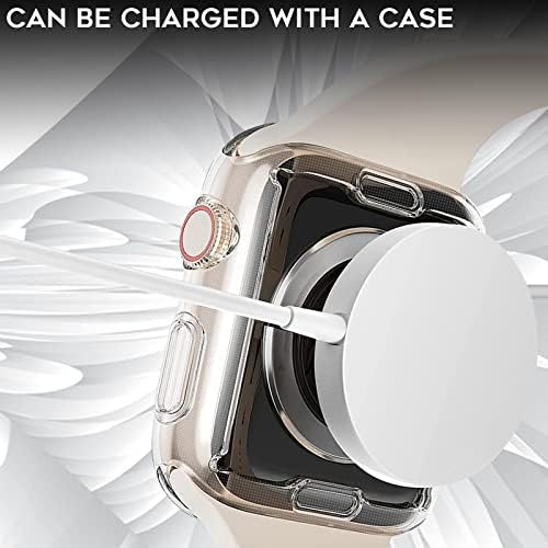 OrZero compatível para a série Apple Watch Série 8 41mm, série 7 41mm Case de protetor de tela, TPU Crystal Cryp