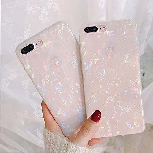 J. West iPhone 8 Plus Case / iPhone 7 Plus, Cute Ultra Thin [Série de papel alumínio] Macaron Color Bling Tampa leve TPU leve para