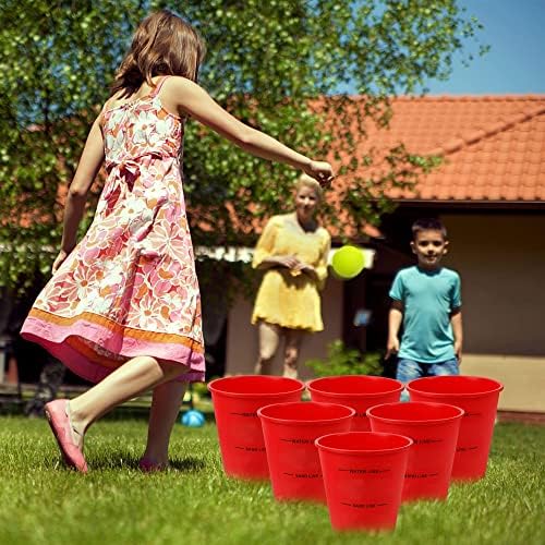 Juegoal Yard Pong, jogo de pong gigante ao ar livre, pong pong com baldes e bolas duráveis, jogo de arremesso de pong para