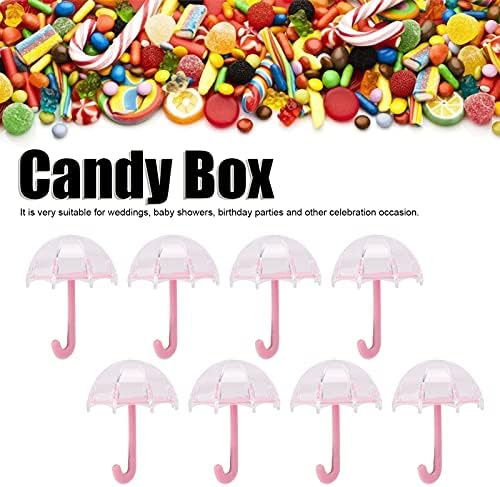 Caixa de doces de Urrndd, 12pcs Umbrella Shape Candy Candy Candy Candy Candy Container Wedding Party Supplies