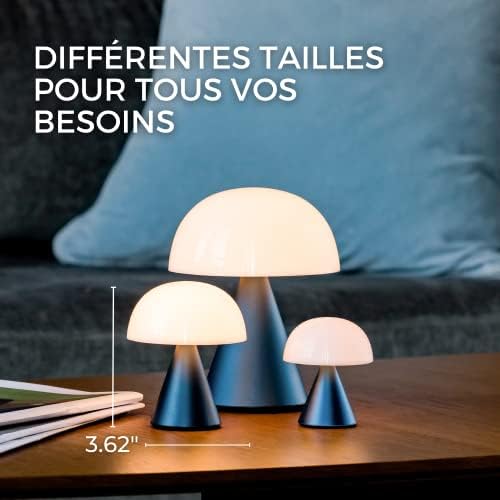 Lexon Mina M Lâmpada de cabeceira média - LED de mesa portátil para quartos, crianças e berçário -Recargível com 24h Light &