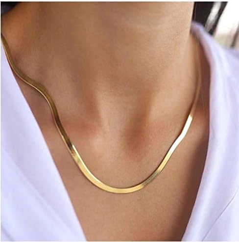 Colar de ouro Joycuff para mulheres delicadas colares de gargantilha em camadas para mulheres Coloque de papel -clipe de cobertura Colar de corrente Figaro Colar 14K Jóias de ouro para mulheres presentes para ela