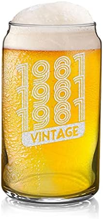 Veracco 1981 1981 1981 Vintage Beer Lan Pint 40º presente de aniversário para ele quarenta e fabuloso