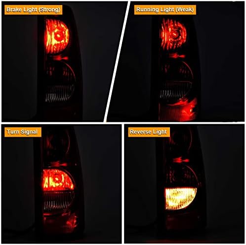 Luzes traseiras de Nakuuly Luzes compatíveis com 2003-2006 Chevy Silverado 1500 2500 3500 1500HD 2500HD 2007 Driver clássico e lanternas