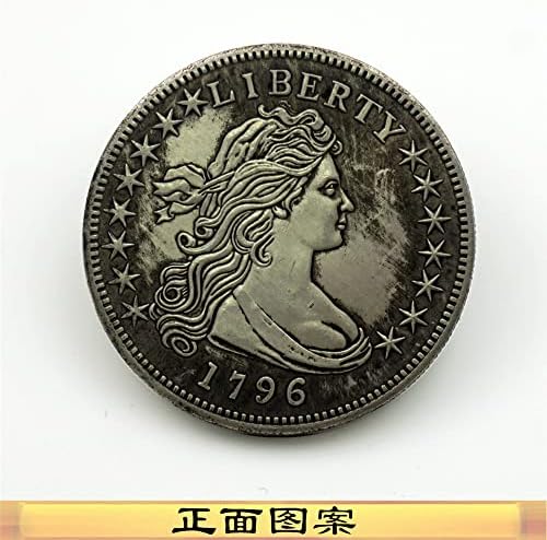 American 1796 Estátua da Liberdade Moeda de Prata Dólar Caspa Estrangeira Cabeça Prata Silver Round Coin Antique Coin Antique