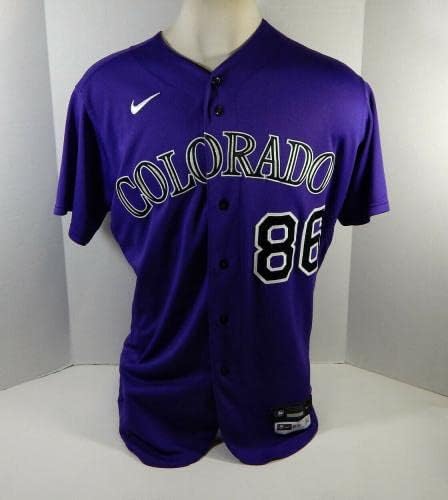 2020 Colorado Rockies Alexander Guillen 86 Jogo emitido POS Usado Purple Jersey 5 - Jogo usado MLB Jerseys