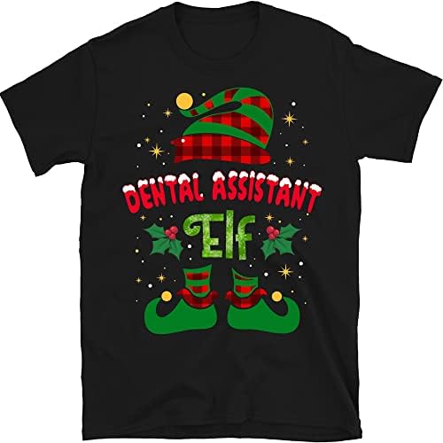 T-shirt Elf Assistant Dental, camiseta de Natal para assistente dental, camiseta de assistente dental de Natal, presente de