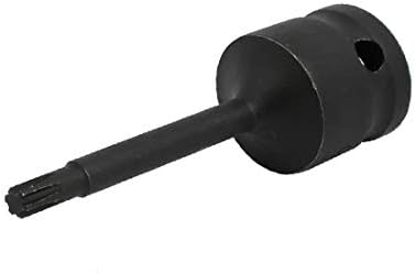 X-Dree MP6 Adaptador de soquete de impacto de bits de trave de tração CR-MO de 1/2 polegada CR-Ribe Black (Adattatore Quadrato MP6 da 1/2 ', um Bussola Ribassato Cr-Mo,