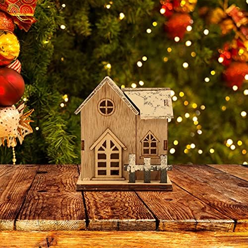 PretyZoom Desktop Decor Houses LED LED LIDADO CASA DE CASA VILAÇÃO DE NEW MABEL DE NATAL DOCECIDAS CENTERCIMENTAS DOCORAÇÕES