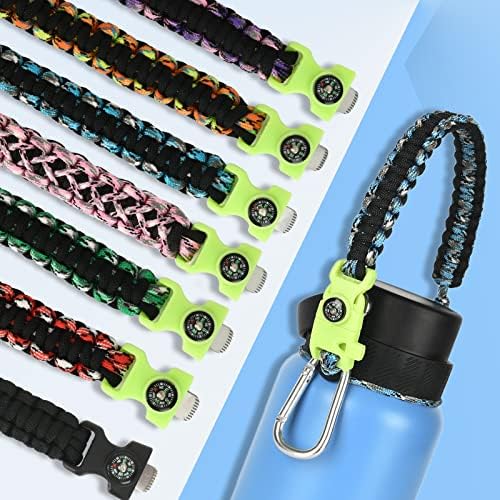 Grace de Paracord Grenta para HydrofLask 2.0 Balanços de boca larga, alça de garrafa de água para o Flask Hydro de 12 a 64 onças