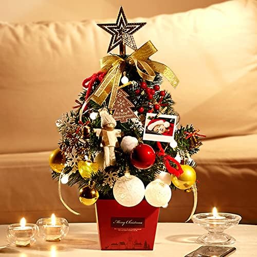 Decoração de árvore de Natal de Gold Golding, ousada Decoração de Natal Decorações em casa Decoração Tabela Led Mini Christmas Tree