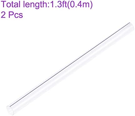 DMIOTECH 2 ID do pacote 30mm od 32m, 0,4m Comprimento do tubo de plástico transparente PVC Tubo redondo duro para tubo de água