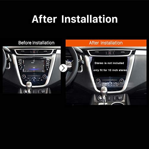 Quadro de rádio de carros de 10,1 polegadas para Nissan Murano 2015-2018 DVD GPS Navi Player Painel Dash Kit de instalação