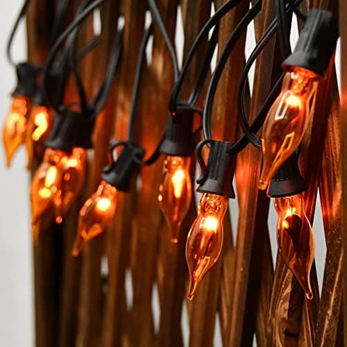 Lâmpadas de reposição de chamas de pacote de 12 pacote, lâmpadas em forma de chama realista C18 Orange, Luzes de Flamering