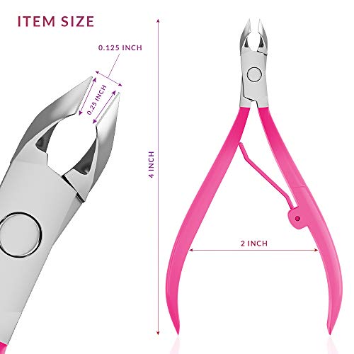 Andlane Cutticle Trimmer e Cutticle Pusher - Cuttículas de aço inoxidável profissionais, ferramentas de removedor e cortador