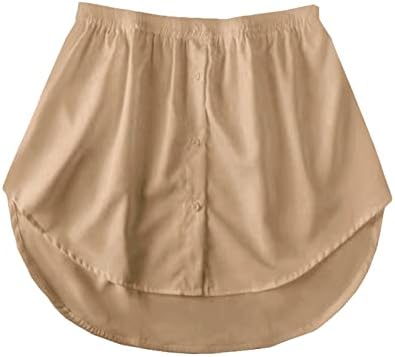 Extensores de camisa para mulheres em camadas em camadas de primeira linha inferior Mini -saia Mini -saia Camisas superiores extensas