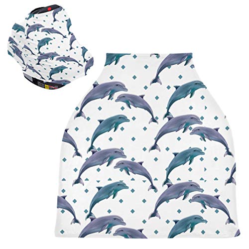 Dolphins Baby Car Seat Covers - Canopy Canopy Campa alta, Canopy de carro de carro múltiplo, para presentes de chá de bebê