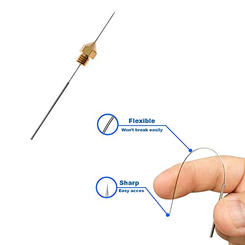 Bocos de extrusora de mmobiel Impressora 3D 0,3mm 10 PCs - bocais de latão Mk8 Compatíveis com Creality Ender 3 Series, Ender 5 Series, CR -10/10s, Makerbot, ANET A8 e mais - incl. 3 agulhas de limpeza, chave inglesa