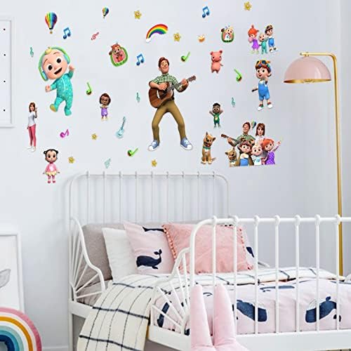 Decalques de parede de desenhos animados Destas à prova d'água e adesivos de decoração de parede para meninos quarto da sala de estar