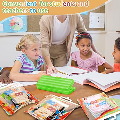 48 PCs Livro infantil Bolsas de amigos claras Bolsas de livro de plástico penduradas para armazenamento colorido Sacos de leitura