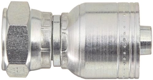 Aeroquip 1A8BF8 Aço carbono Global TTC Crimp Mangueira BSPP BSPP giratório, reto, ID da mangueira de 1/2 , G1/2 Thread