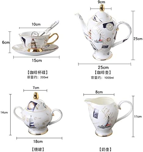 Conjunto de chá de estilo europeu de Ytyzc, departamento de cerâmica, conjunto de café criativo, chá da tarde em inglês, copo