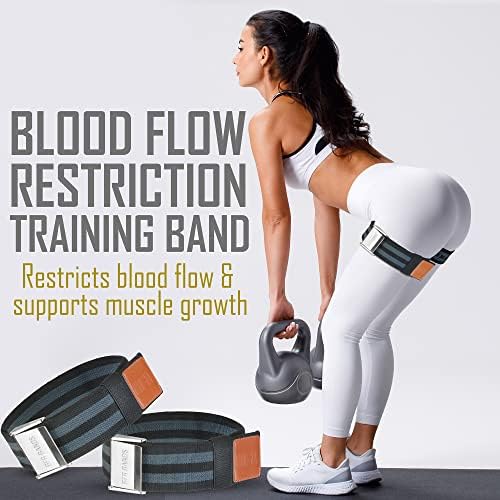 Bandas BFR Bandas de restrição de fluxo sanguíneas, tiras de exercício para treinamento de oclusão, treino de academia e levantamento de peso, bandas de resistência ajudam a aumentar a massa muscular em mulheres e homens