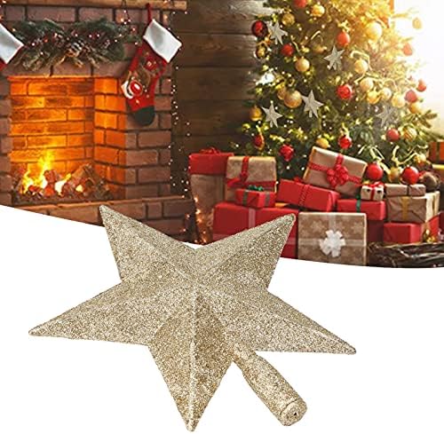 Salutuy Christmas Tree Top Star, Golden Stars Decoração Decorações de férias Mini Tree de Natal Topper para Celebração de Férias de