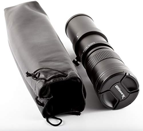 Ultimaxx 420-800mm f/8.3-16 Super HD Manual telefoto Zoom T-M-MONT LENS + 2X Bundle Câmeras de montagem