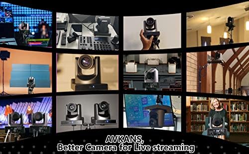Câmera Avkans NDI, câmera óptica PTZ 20x com streaming simultâneo HDMI/3G-SDI/IP para a produção de vídeo de produção de vídeo Adoração