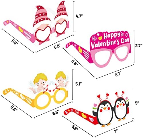 Fancy Land Animal Heart óculos para crianças Óculos para as decorações de festas de dia dos namorados Favorias de festa de festa